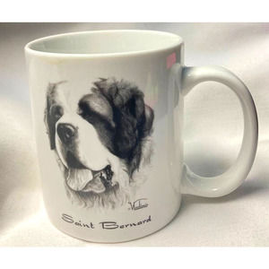 Saint Bernard Porcelain  Mug by Rosalinde USA